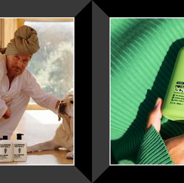 owen wilson with towel on head, california naturals shampoo and conditioner