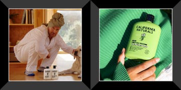 owen wilson with towel on head, california naturals shampoo and conditioner