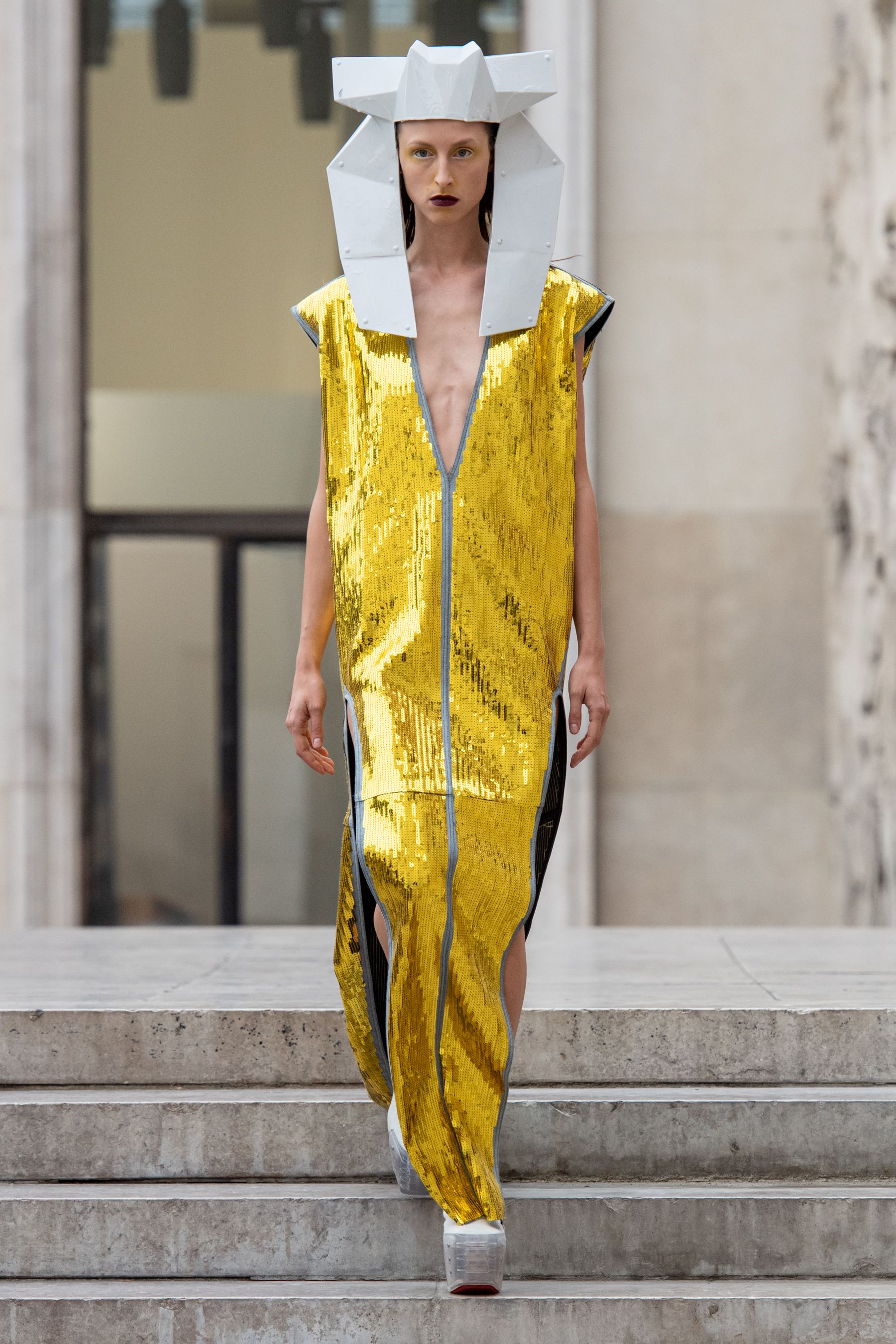 Rick Owens - Rick Owens / リックオウエンス | レーヨン シルク シグネチャー タンクトップ | 42 | イエロー | レディース Rick Owens - Rick Owens / リックオウエンス | レーヨン シルク