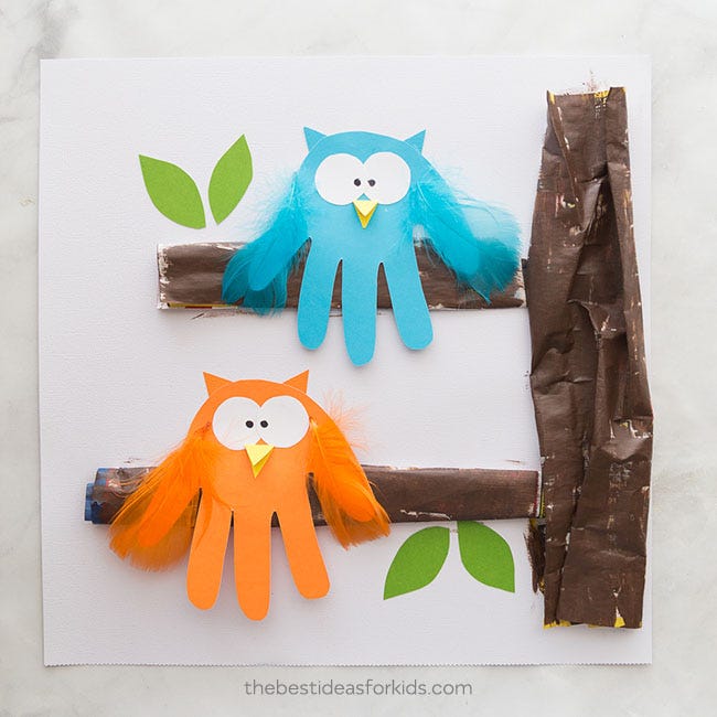 owl handprints