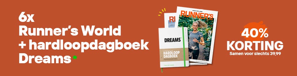 dreams hardloopdagboek aanbieding runner's world