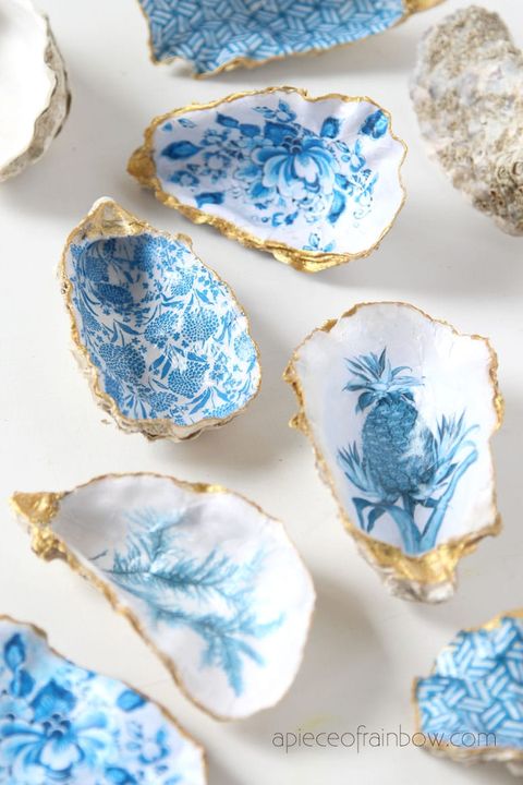 oyster shell trinket dishes diy wedding favors