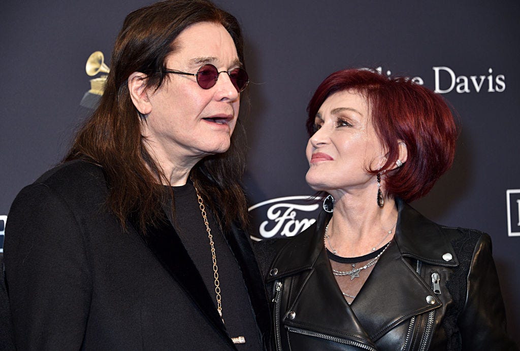 Ozzy Osbourne, 73, supported by wife Sharon, 69, in performance at LA Rams  game after major surgery