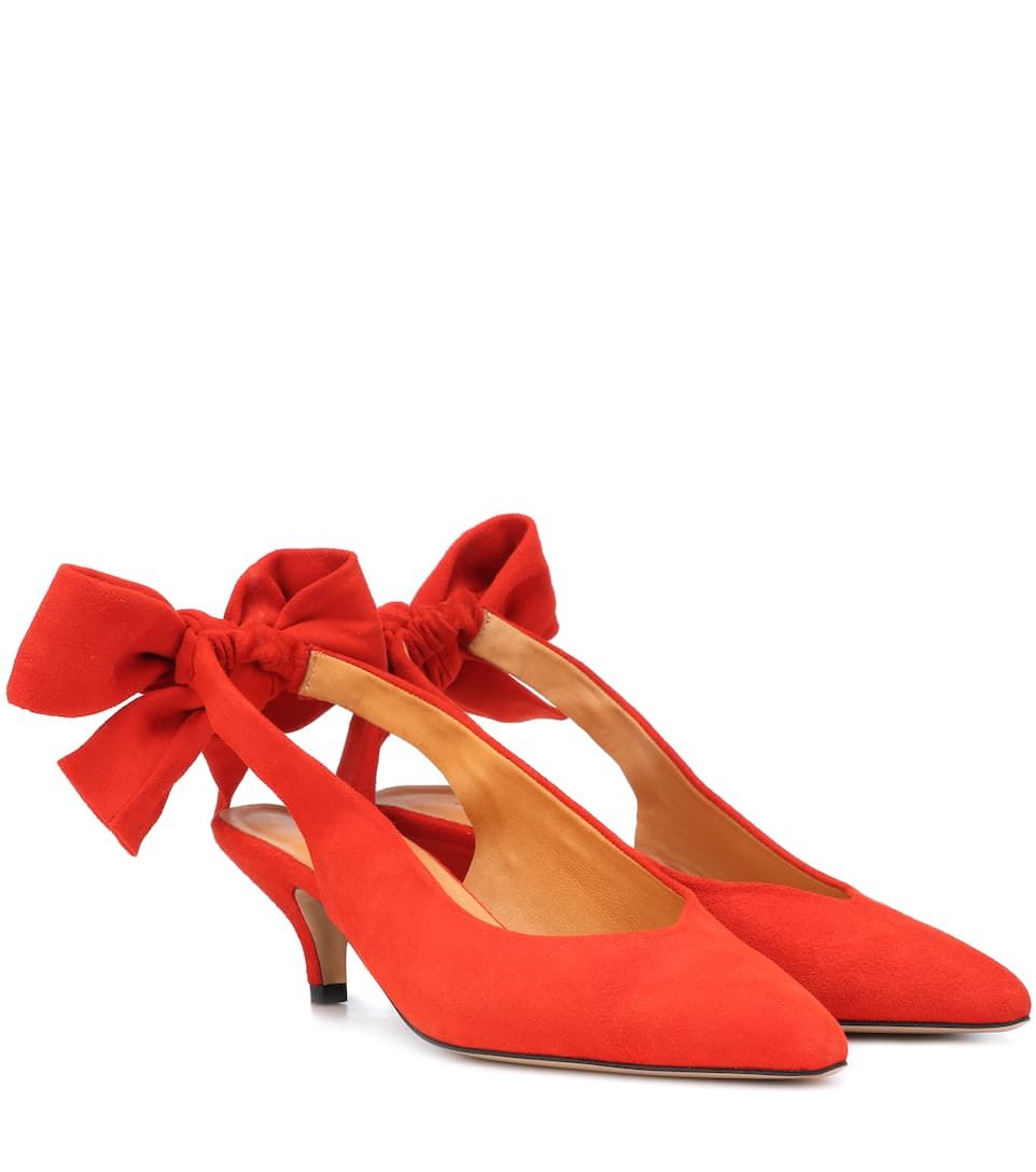 Footwear, High heels, Red, Shoe, Slingback, Orange, Mary jane, Basic pump, Court shoe, Sandal, 