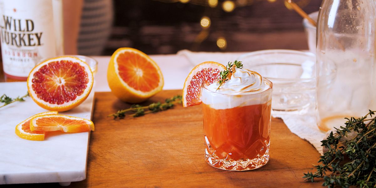 best christmas cocktail recipes blood orange meringue pie cocktail