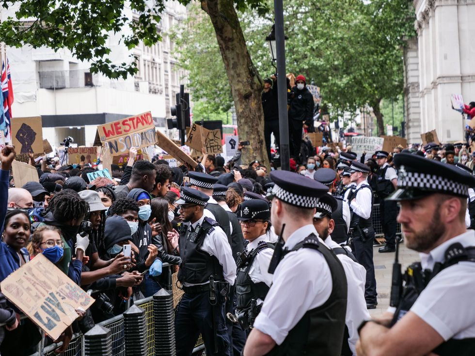 protesters in central london