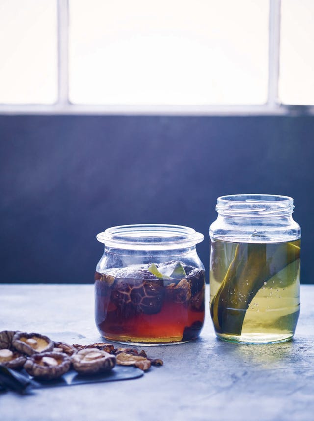 vegan dashi met paddestoelen