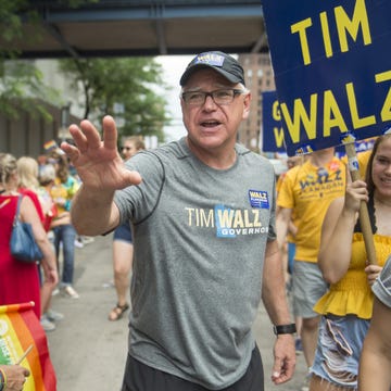 governor of minnesota tim walz at a parade governor of minnesota tim walz at a parade