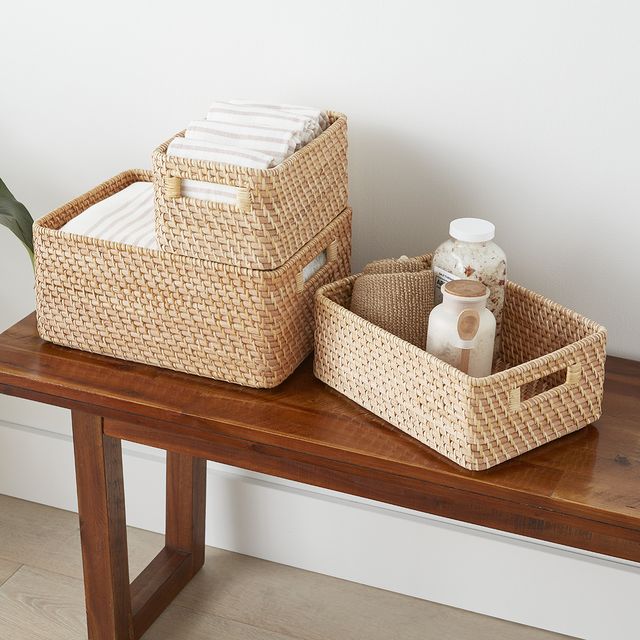 How To Organize With Baskets In Every Room Of Your Home  Shelf baskets  storage, Organizing with baskets, Bathroom basket storage