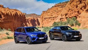 bmw x5m y bmw x6m en vista frontal delantera