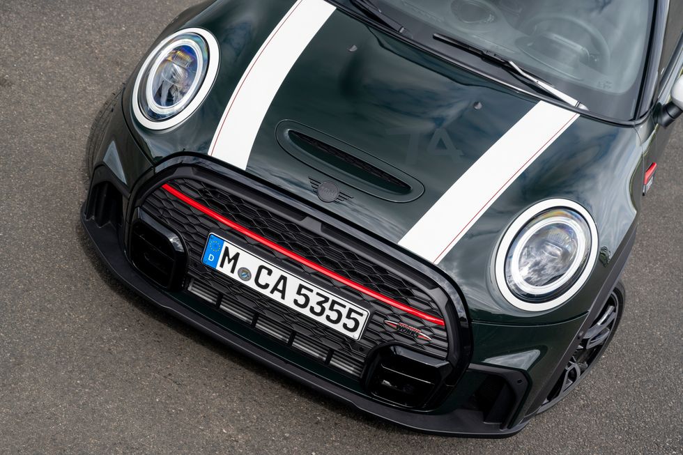 The front end of the 2021 Mini Cooper GCW