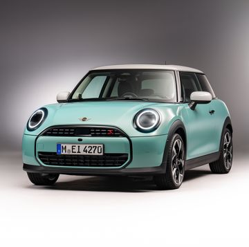2025 mini cooper parked on a white surface