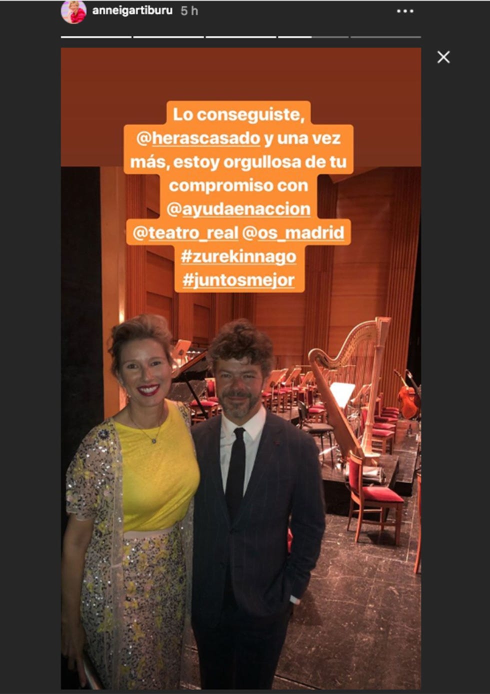 Anne Igartiburu, orgullosa de su marido