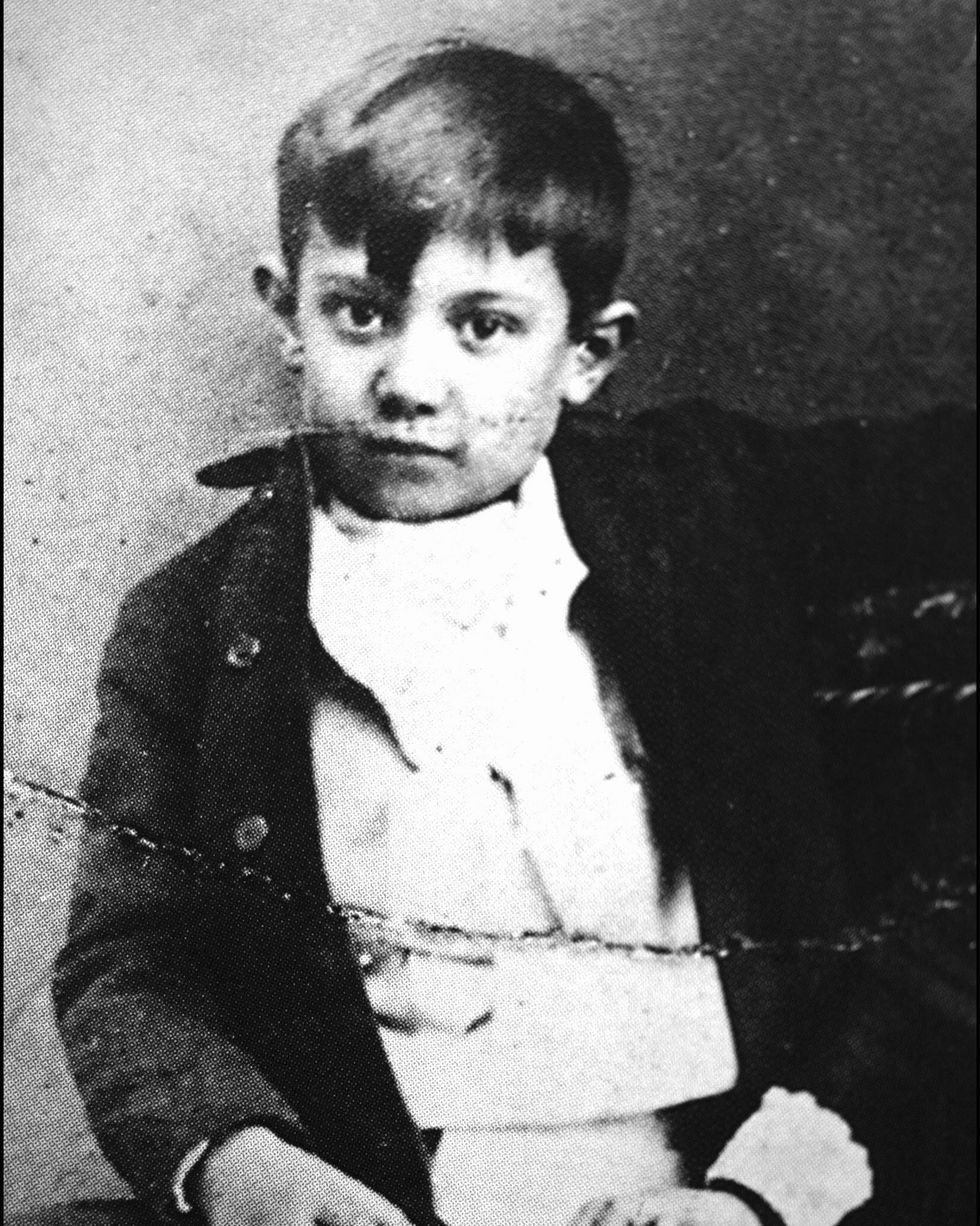 Pablo Picasso At 10 In Malaga.