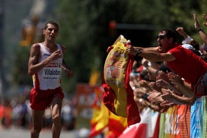 pablo villalobos compite en el maratón en barcelona en los europeos de 2010