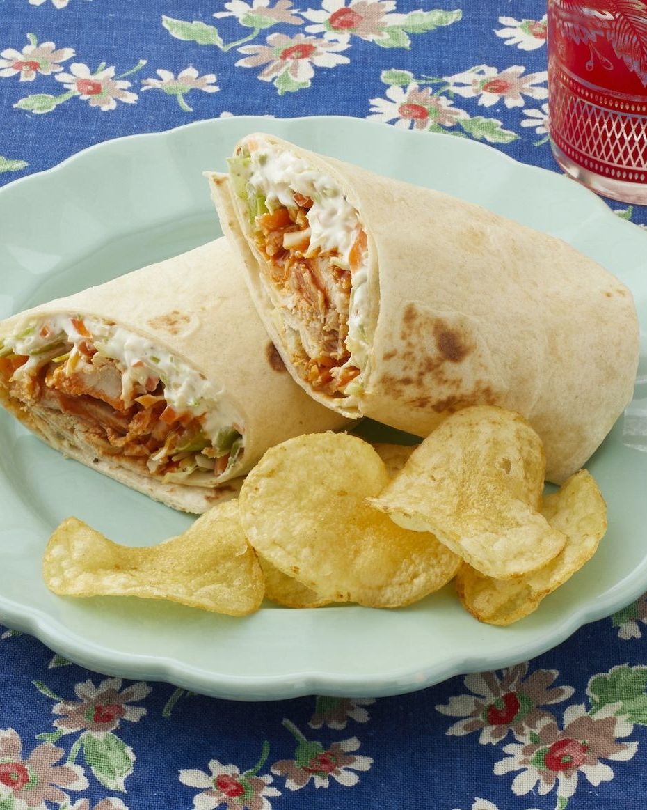 packed lunch ideas buffalo chicken wraps