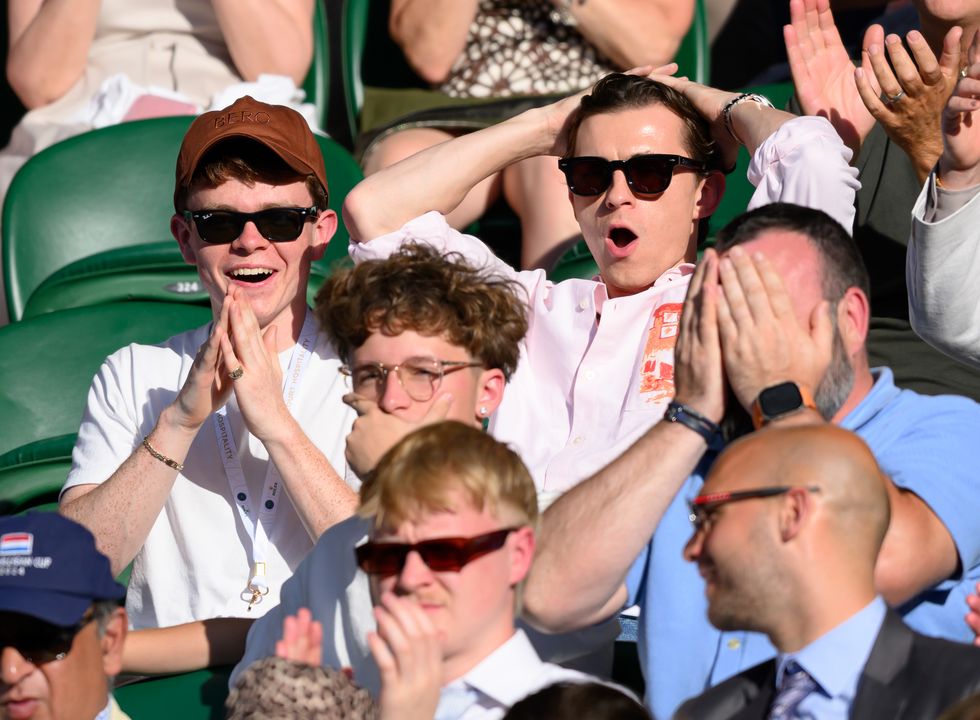 Paddy en Tom Holland op Wimbledon 2025 dag 9