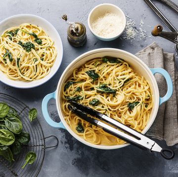 pasta, spaghetti met spinazie, pasta koken