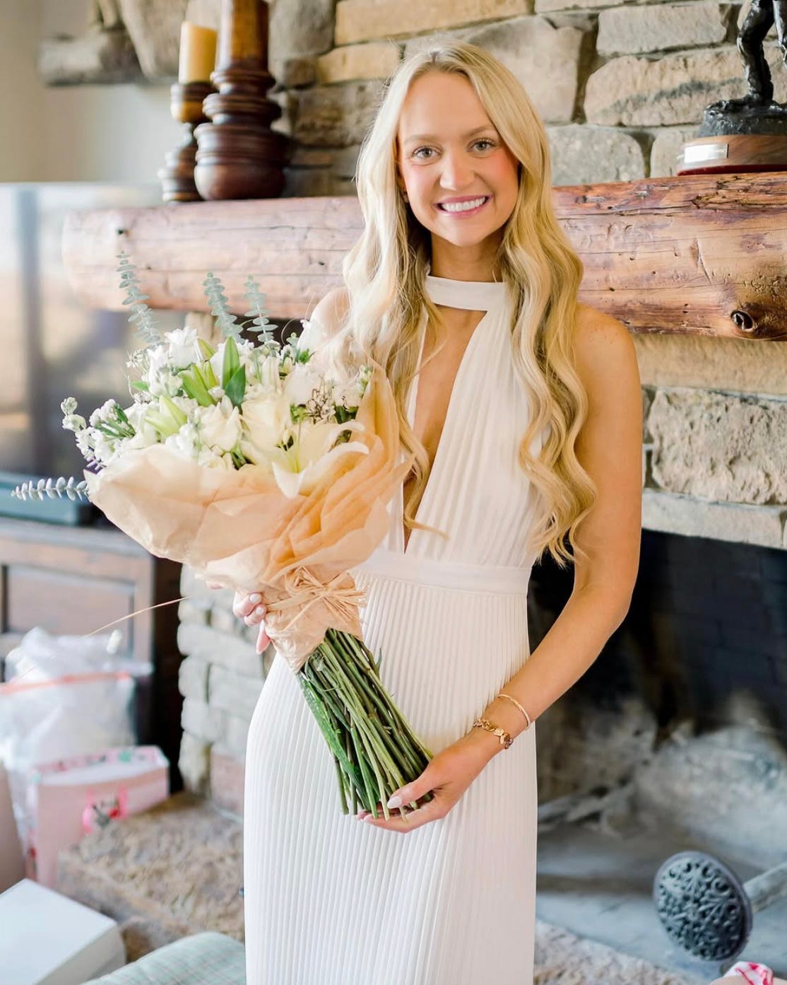 Paige Drummond Wore 2 Gorgeous Dresses to Her Bridal Shower