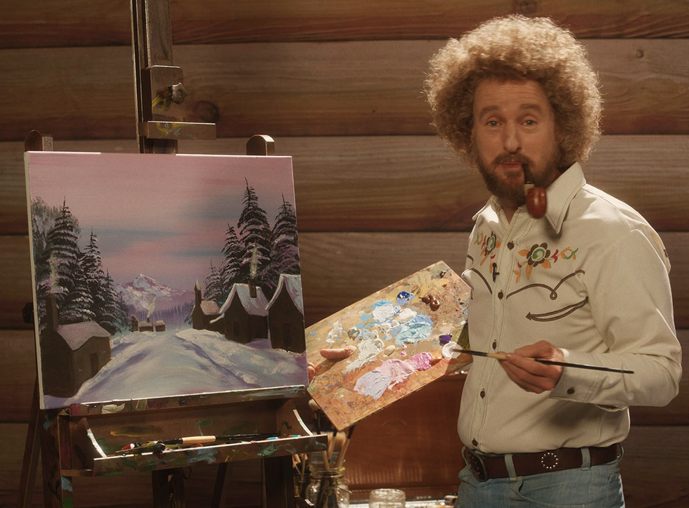 owen wilson as a character inspired by bob ross