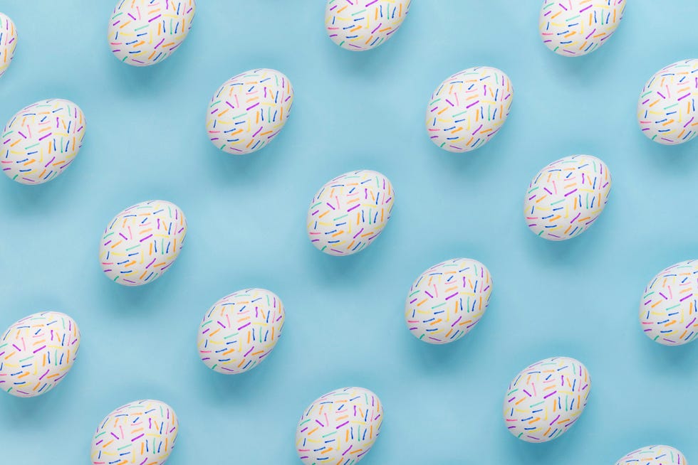 easter egg painting ideas confetti eggs