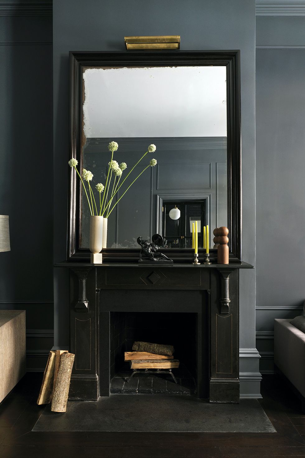 painted fireplace