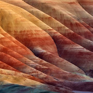 painted hills at sunset, john day fossil beds national monument, oregon