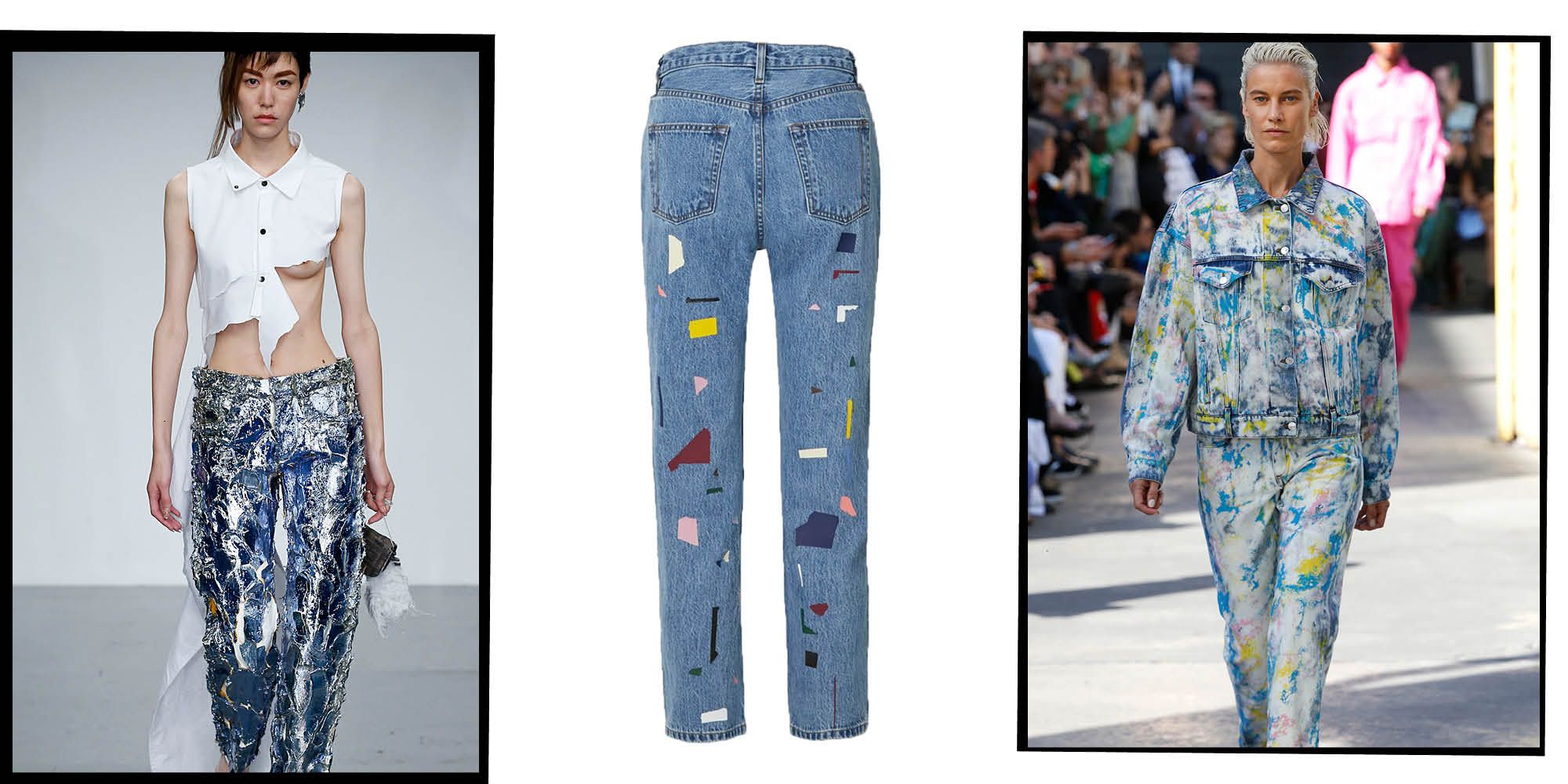 The Painted Jeans Trend - How To Paint Jeans