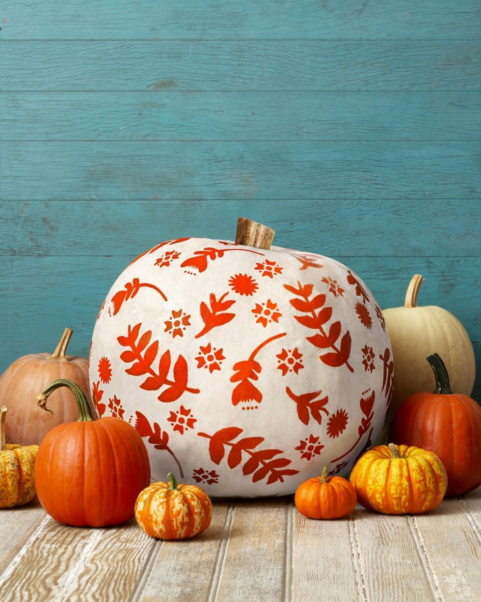 pumpkin painting ideas botanical