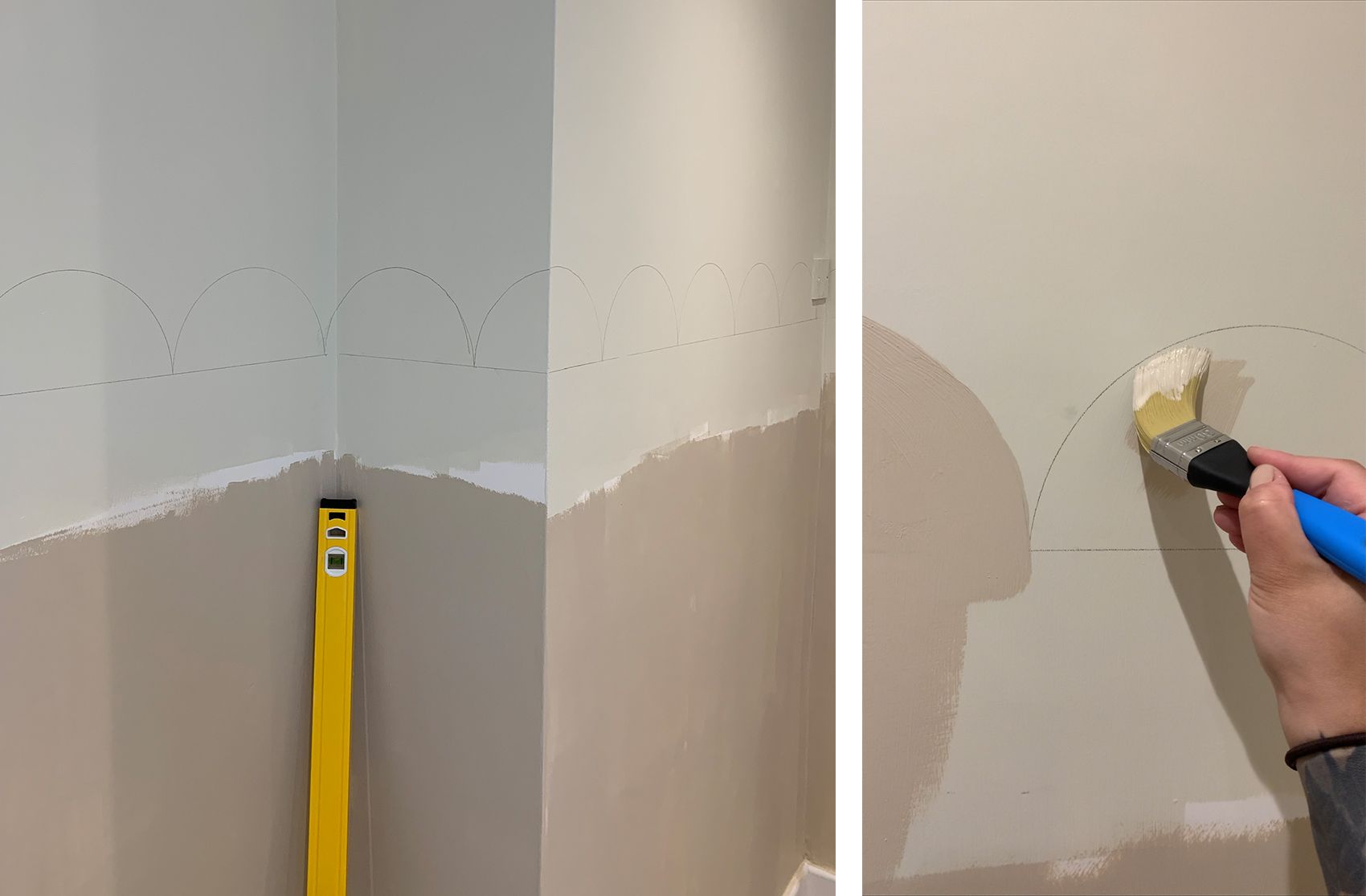 How To Paint a Scalloped Edge Wall - Step by Step Guide