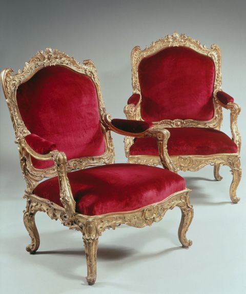 Pair of Louis XV style armchairs, Duchess of Parma