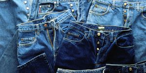 Pairs of jeans, full frame