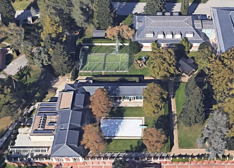 vista de satélite del palacio de la zarzuela