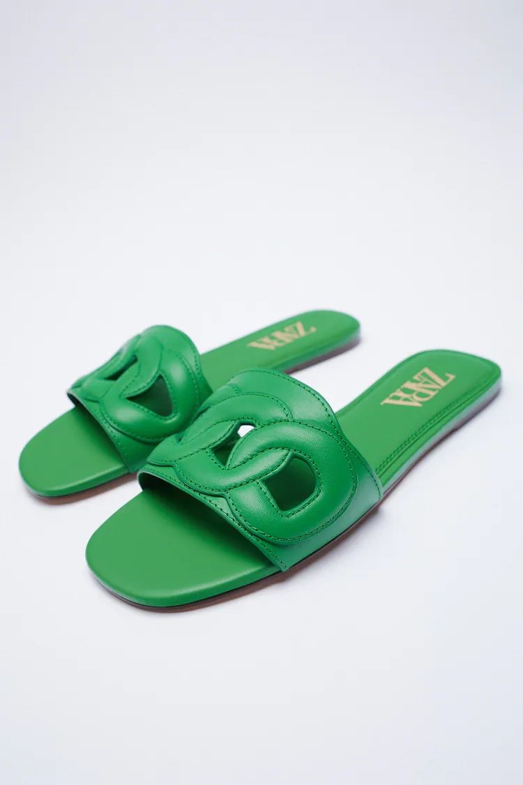 Sandalias discount verdes planas