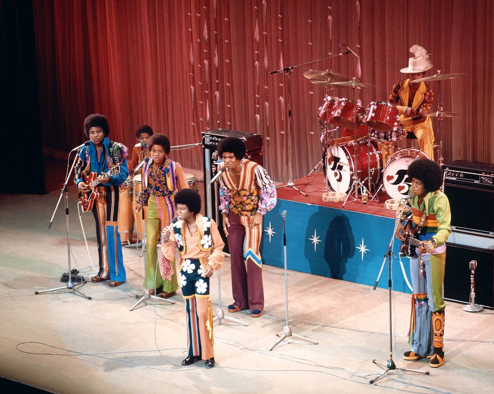 The Jackson 5 performing on stage at the Royal Variety Performance in November 1972