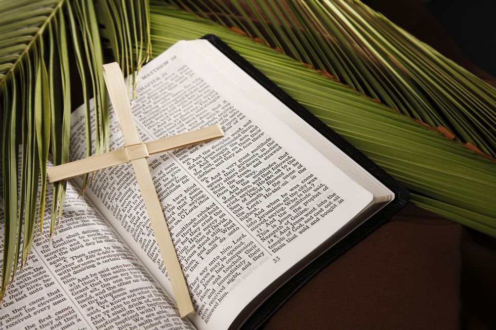 what does a palm cross mean and how you can make one palm sunday cross and bible with branches