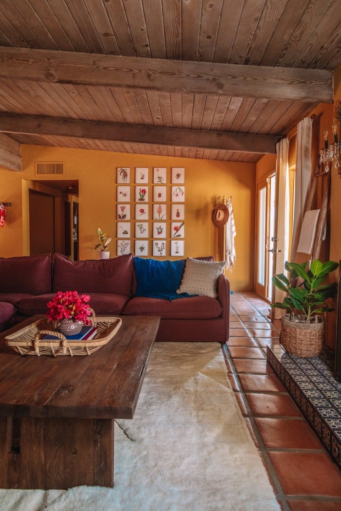 orange living room