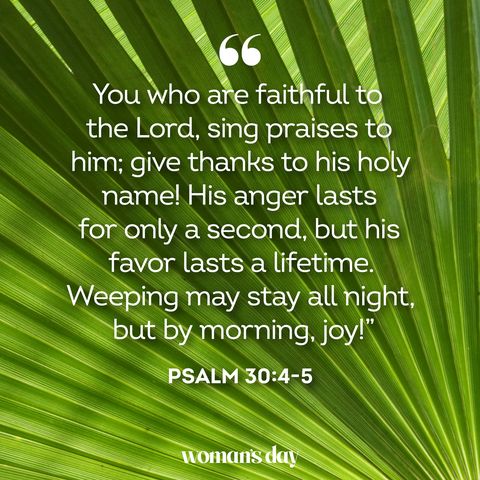 palm sunday scripture psalm 30 4 5