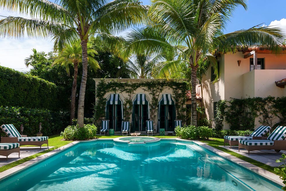 pool cabana designed by dorothy draper