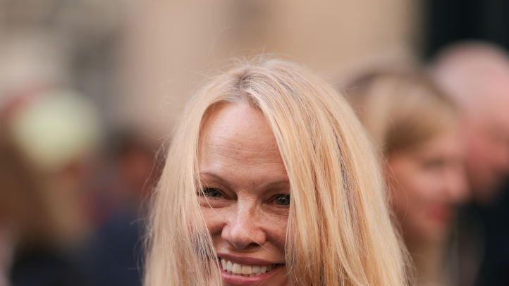 preview for Pamela Anderson at the premiere of 'Pamela: A Love Story'