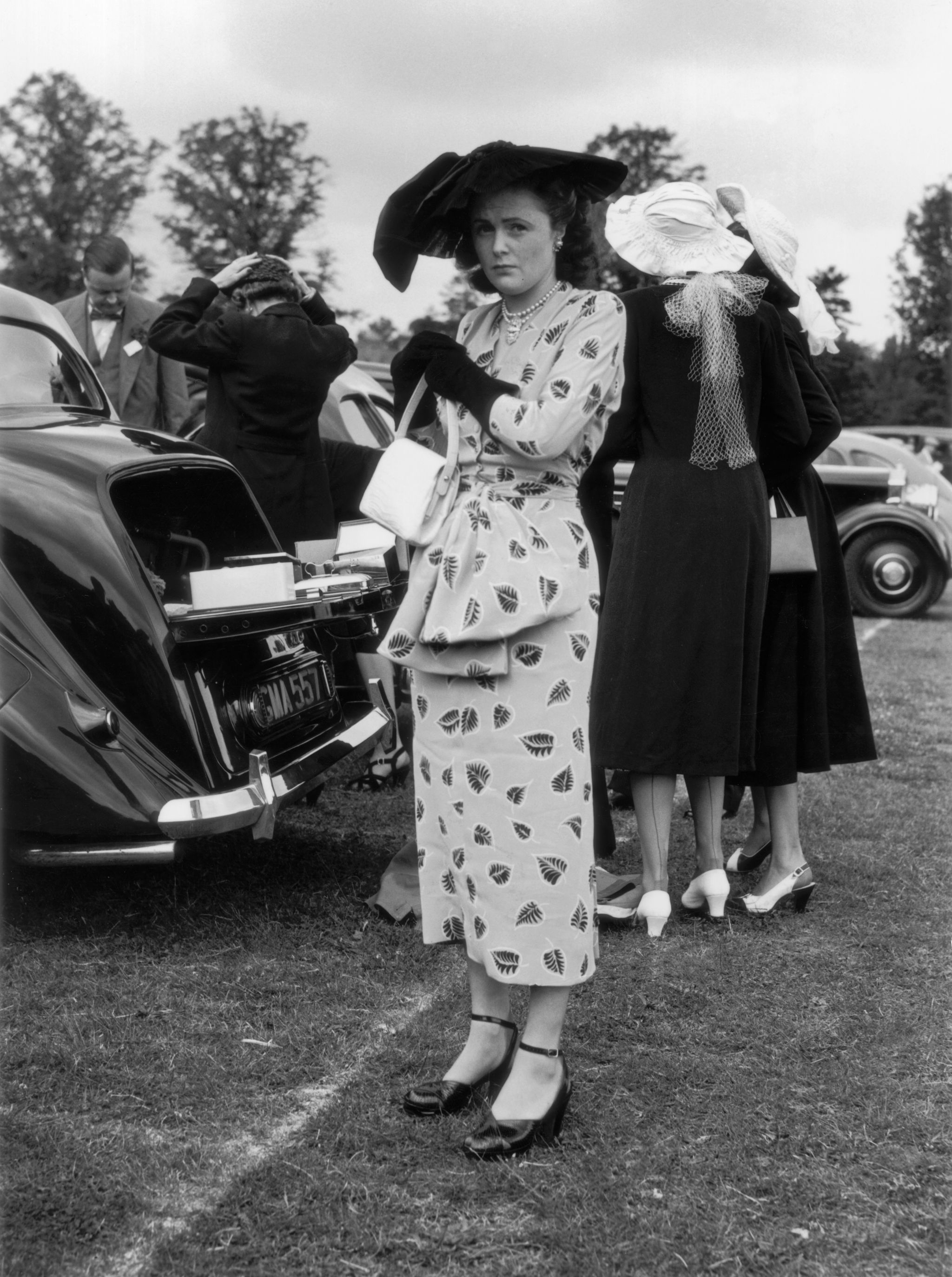 15th june 1948  mrs randolph churchill nee pamela digby, later pamela harriman arriving at ascot  photo by topical press agencygetty images