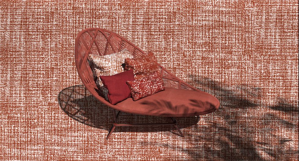 Red, Wall, Chair, Furniture, Illustration, Brick, Sitting, Couch, Wicker, 