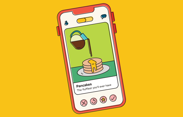 food dating app swiping gif