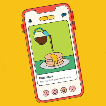 food dating app swiping gif