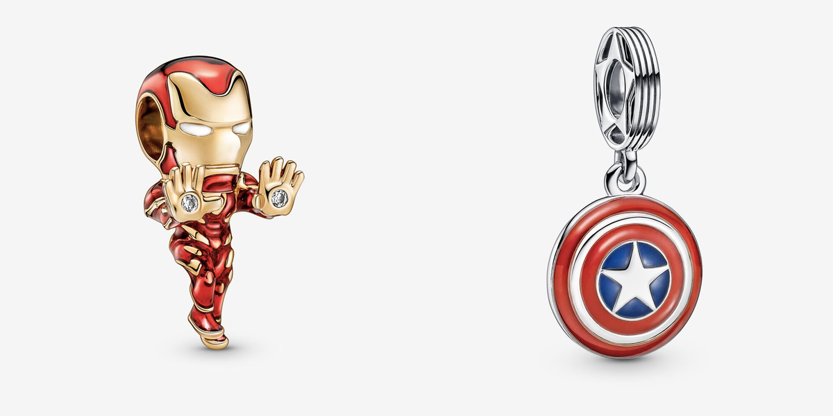 2 top Pandora marvel charms black panther charm & iron man charm reserved