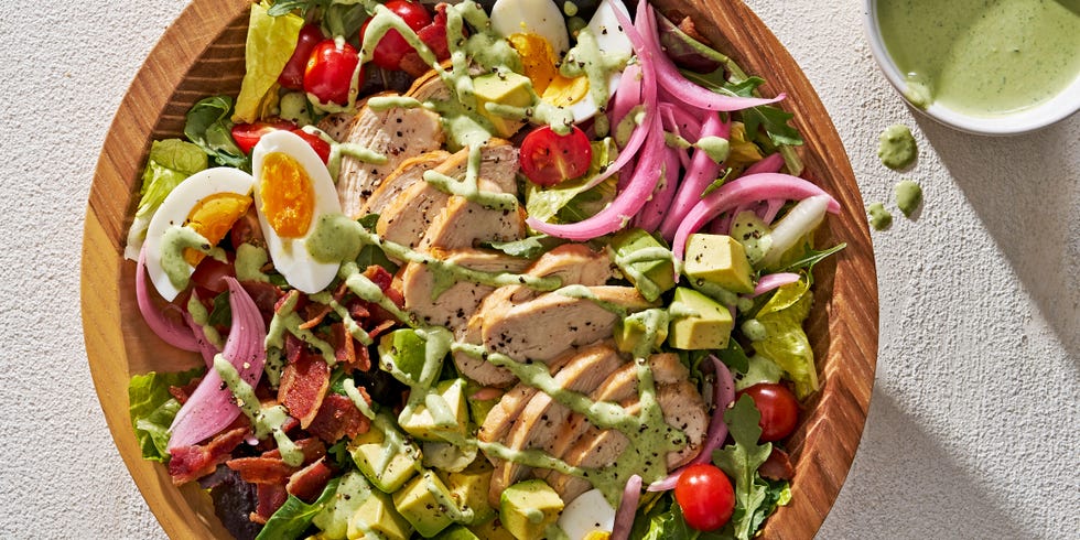 copycat panera bread green goddess cobb salad with chicken
