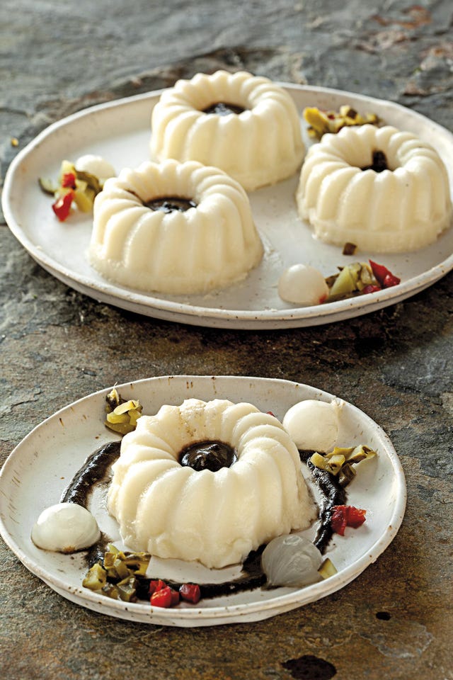 panna cotta de coliflor