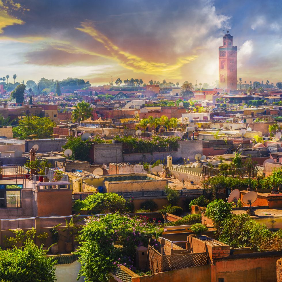 panoramic views of marrakech, morocoo