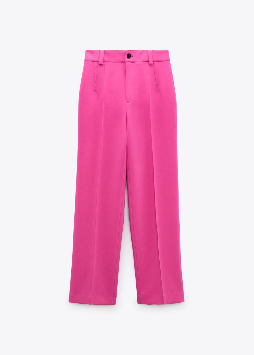 pantalón traje rosa fucsia de zara