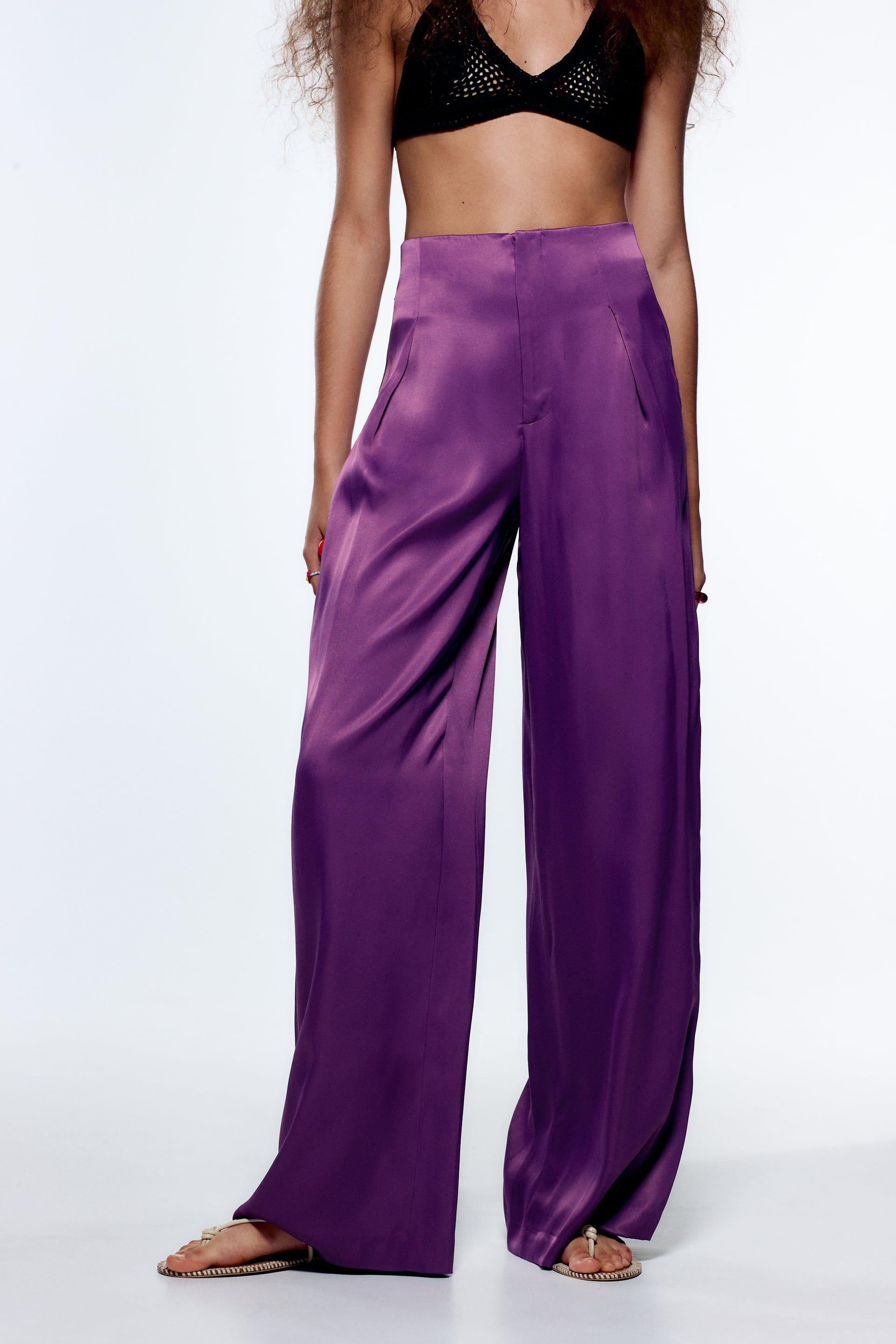 Pantalon best sale satin zara